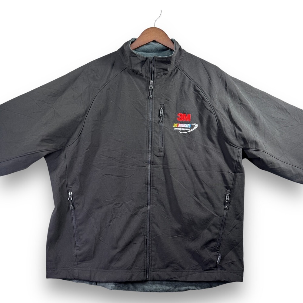 3M Nascar Racing Performance Jacket Men's 2XL XXL-Black Long Sleeve Lined Green